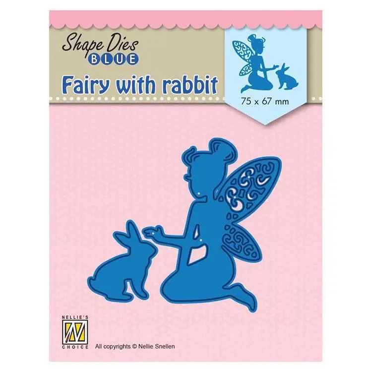 Nellie's Choice Shape Dies Blue Fairy With Rabbit 1