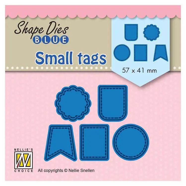 Nellie's Choice Shape Dies Blue Small Tags 1