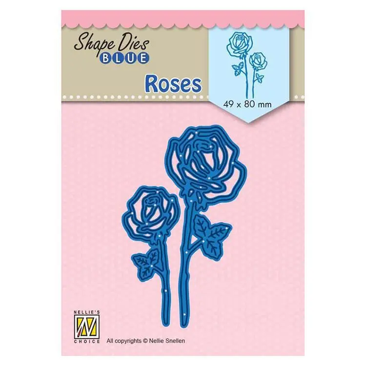 Nellie's Choice Shape Dies Blue Roses 1