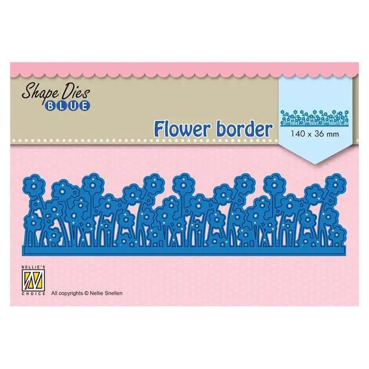 Nellie's Choice Shape Dies Blue Flower Border 1