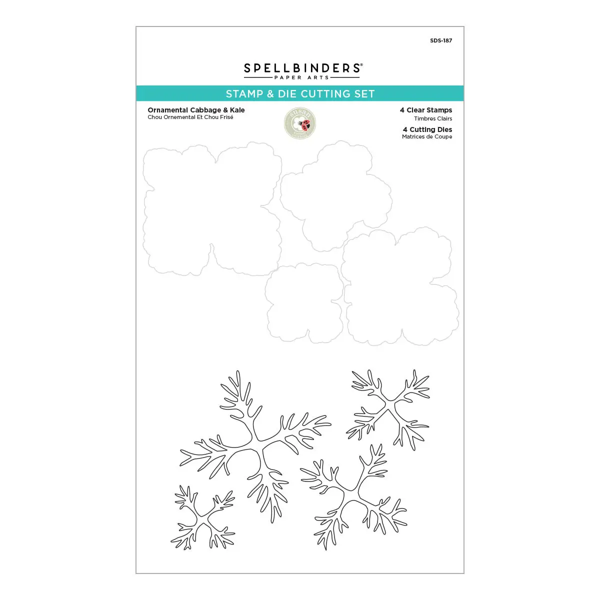 Ornamental Cabbage & Kale Clear Stamp & Die Set From The Snow Garden Collection By Susan Tierney-Cockburn 1