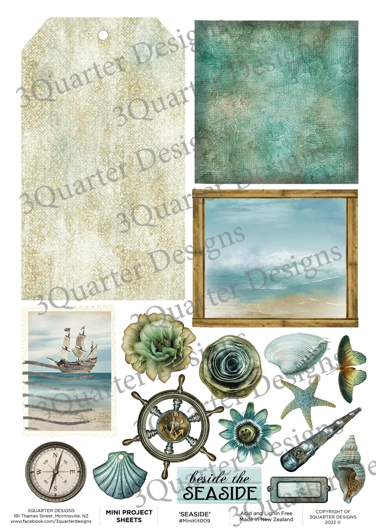 3Quarter Designs Seaside Mini Project Sheet 1
