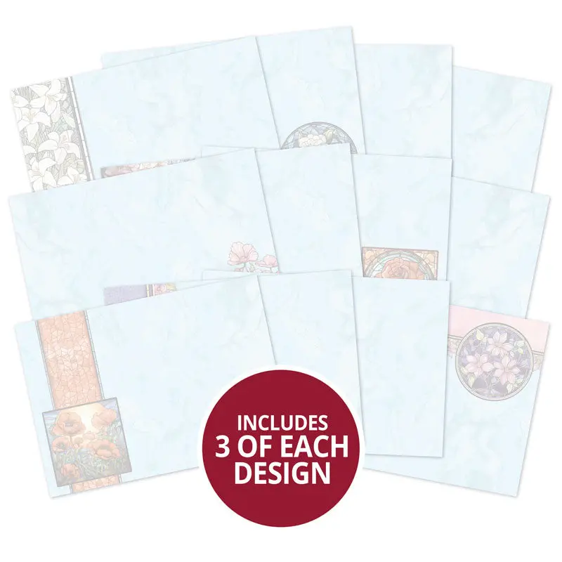 Stained Glass Florals Luxury Card Inserts 1