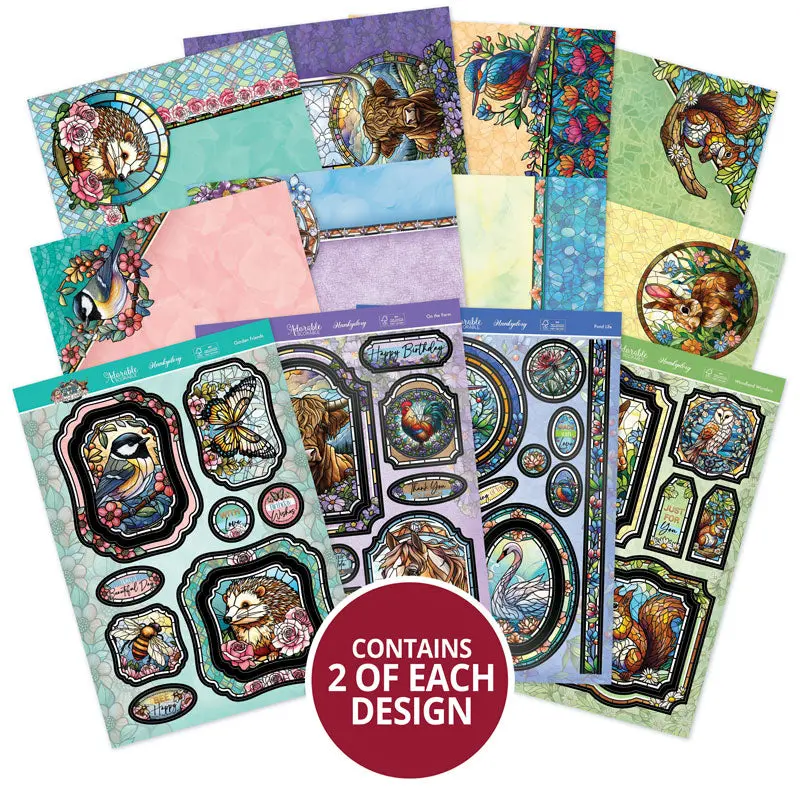 Stained Glass Wonderful Wildlife Luxury Topper Collection 1