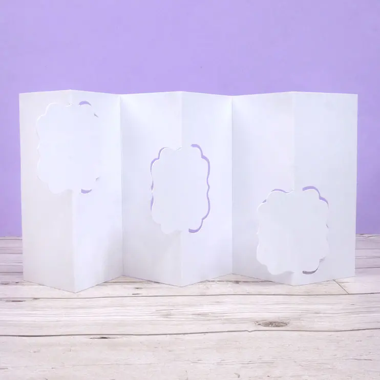 Luxury Shaped Card Blanks & Envelopes - Ornate Triple Swing Card 1