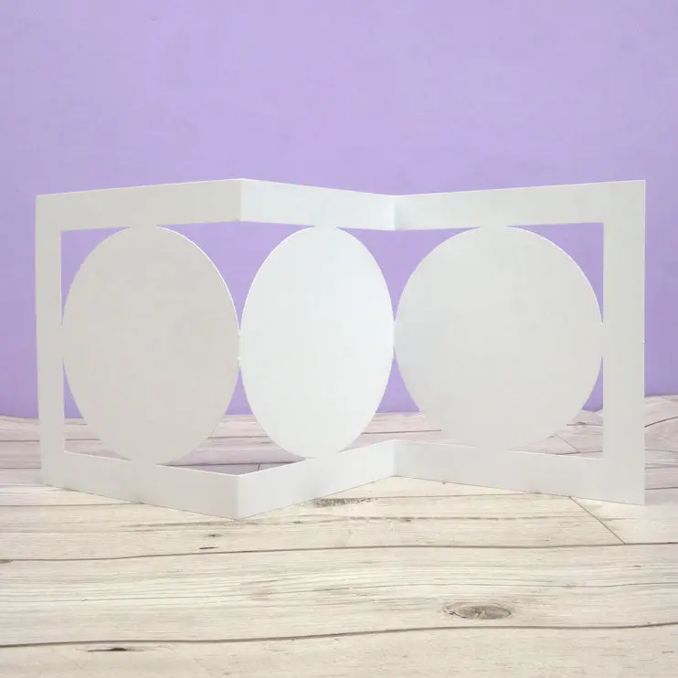 Luxury Shaped Card Blanks & Envelopes - Trio Circle Panel 1