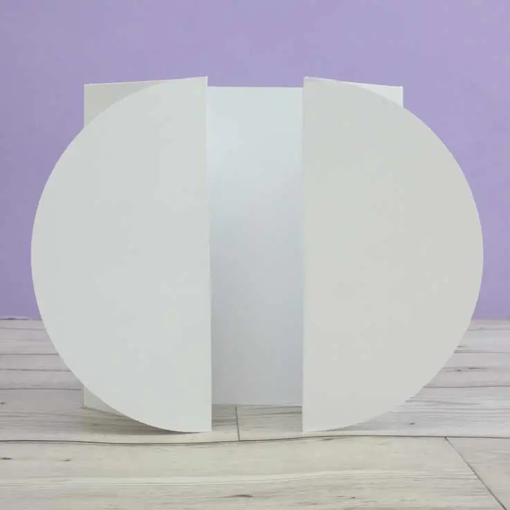 Luxury Shaped Card Blanks & Envelopes - Circle Gatefold 1