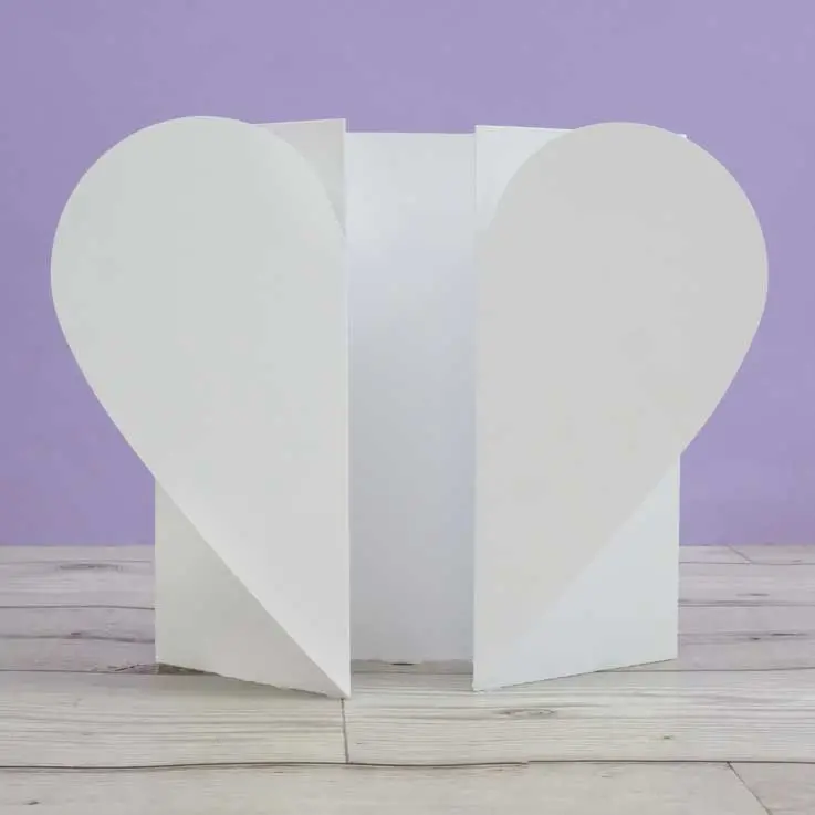 Luxury Shaped Card Blanks & Envelopes - Heart Gatefold 1