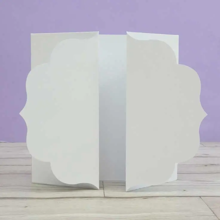 Luxury Shaped Card Blanks & Envelopes - Label Gatefold 1