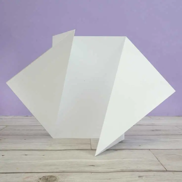 Luxury Shaped Card Blanks & Envelopes - Side Twist Gatefold 1