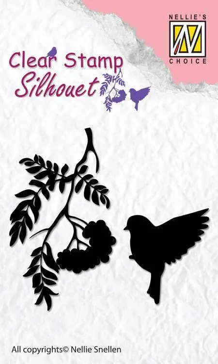 Nellie's Choice - Clear Stamp Silhouette Birdsong 3 1