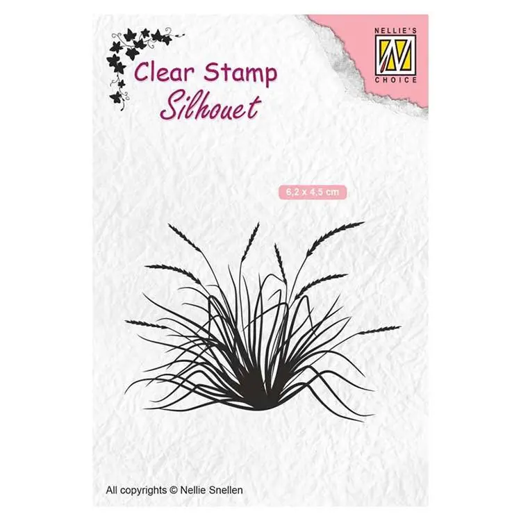 Nellie's Choice Clear Stamps Silhouette Blooming Grass 2 1