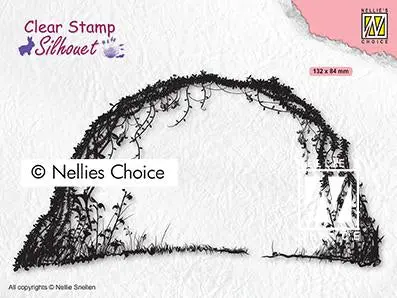 Clear Stamp Silhouette Floral Bow 1