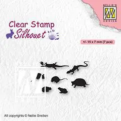Clear Stamp Silhouette Small Animals 1