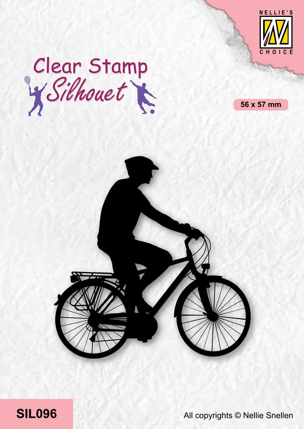 Nellie's Choice Clear Stamp Silhouette Sports - Cycling 1