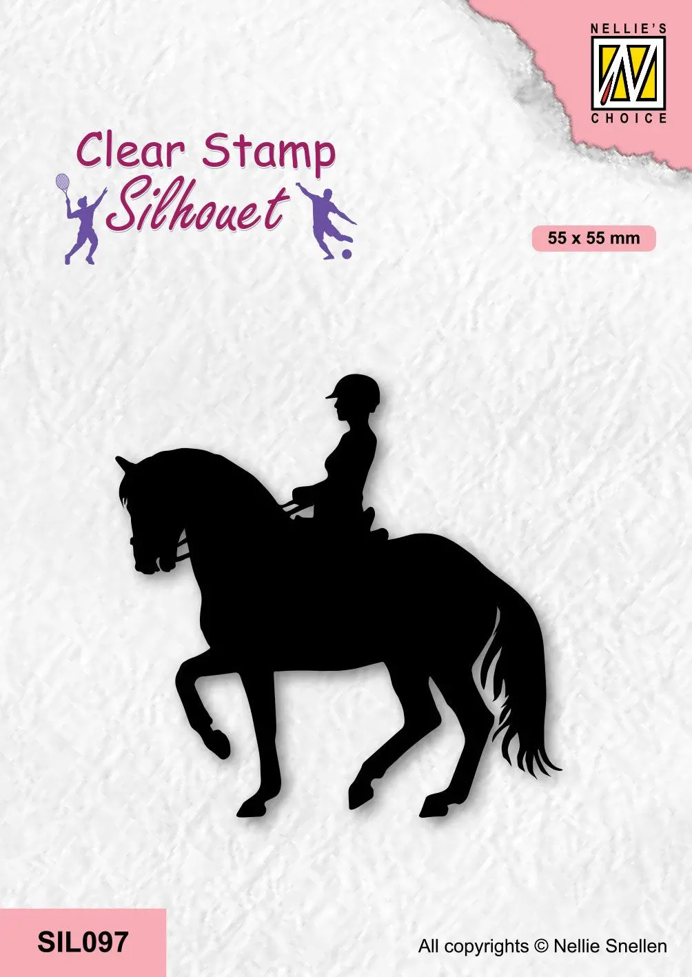 Nellie's Choice Clear Stamp Silhouette Sports - Equestrian Sport 1