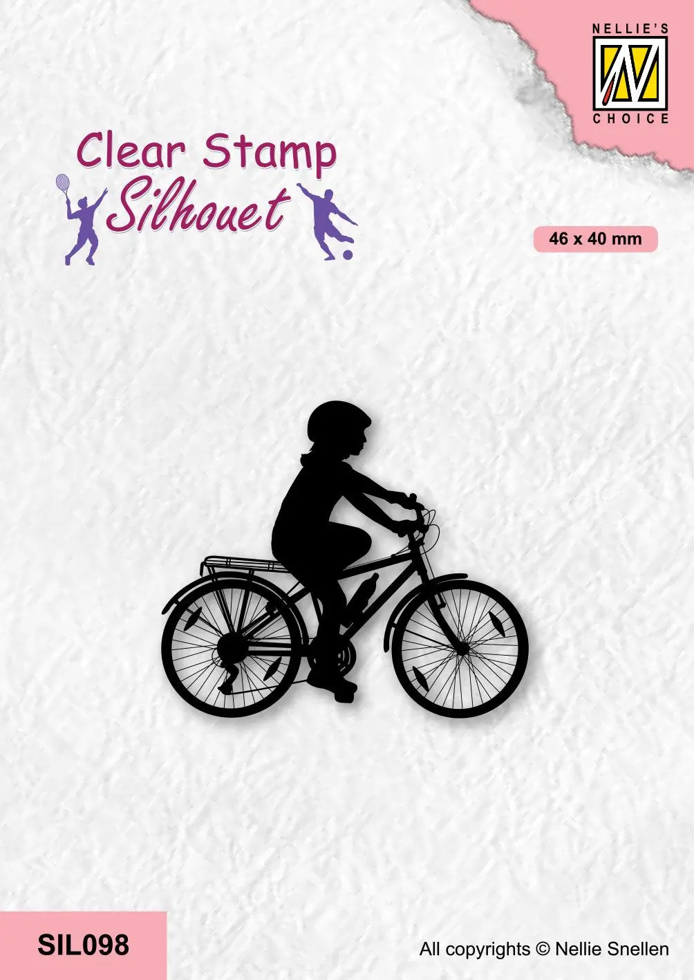 Nellie's Choice Clear Stamp Silhouette Sports - Cycling-2 1