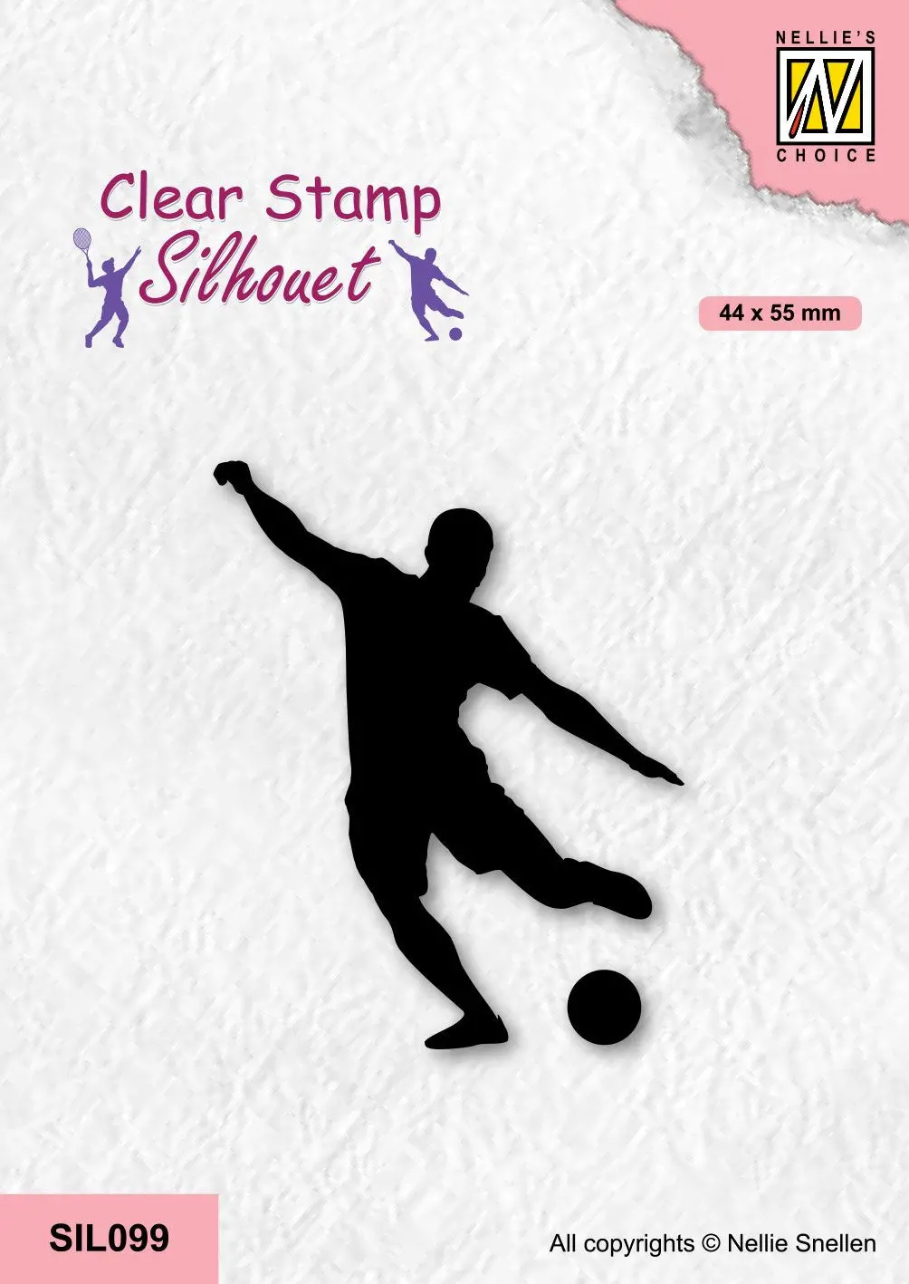 Nellie's Choice Clear Stamp Silhouette Sports - Soccer Player 1