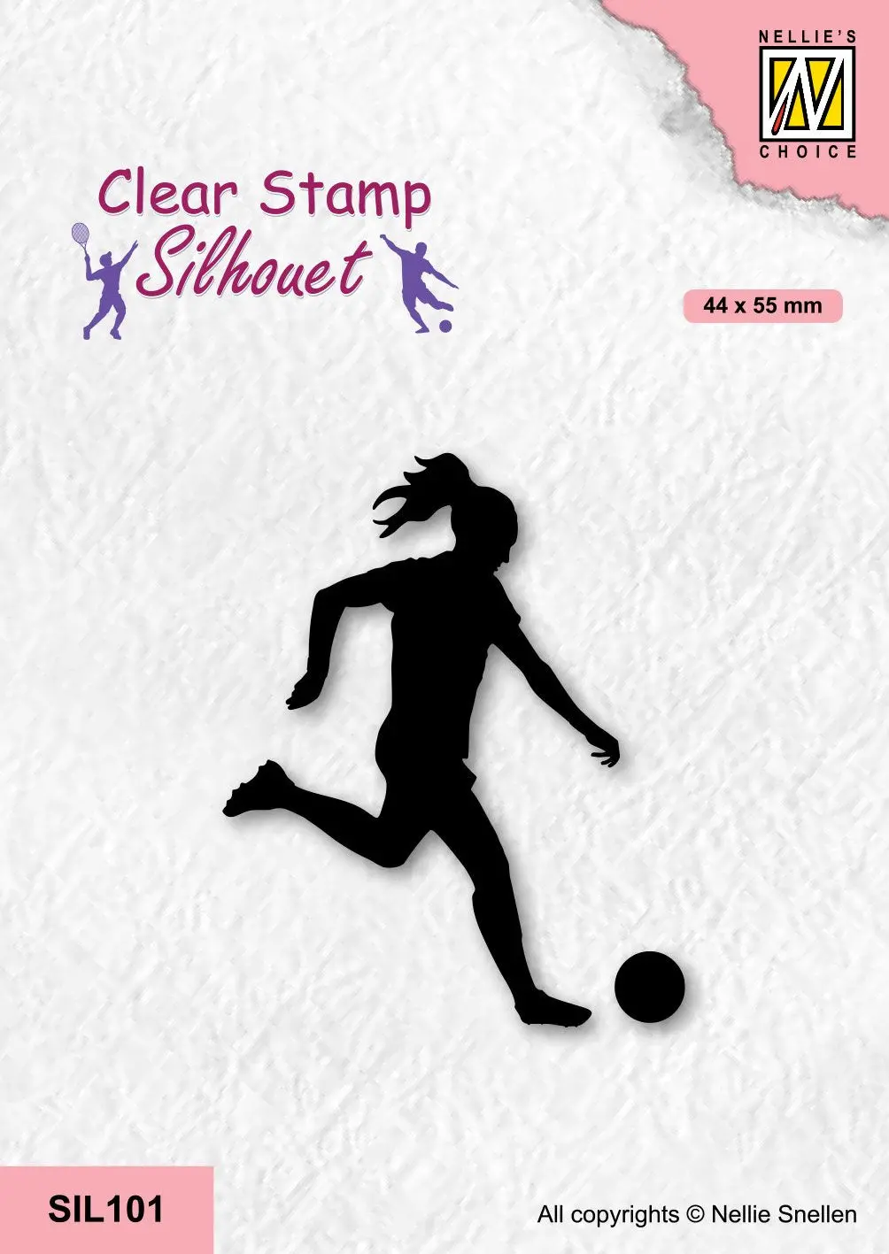 Nellie's Choice Clear Stamp Silhouette Sports - Woman Soccer Player 1