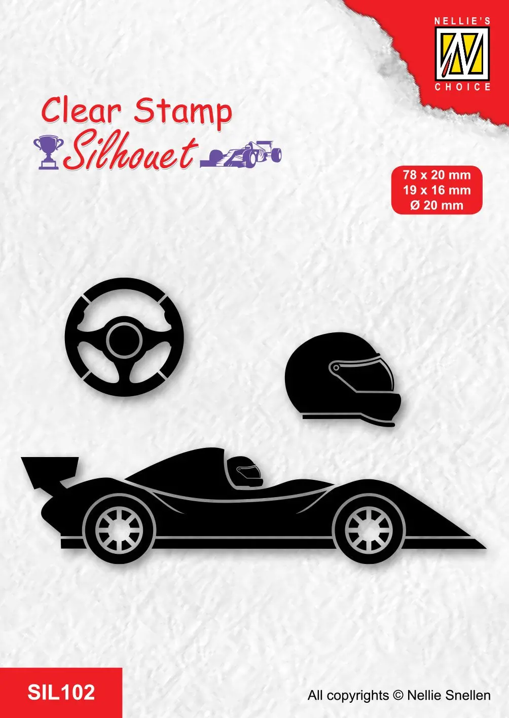 Nellie's Choice Clear Stamp Silhouette - Formula One Series-1 1