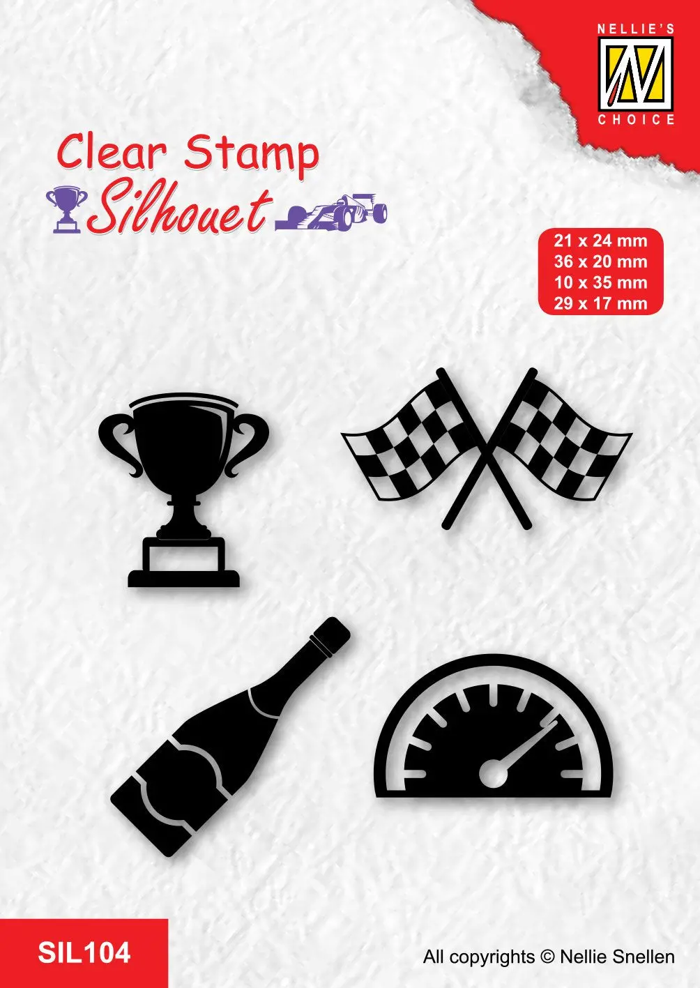 Nellie's Choice Clear Stamp Silhouette - Formula One Series-3 1