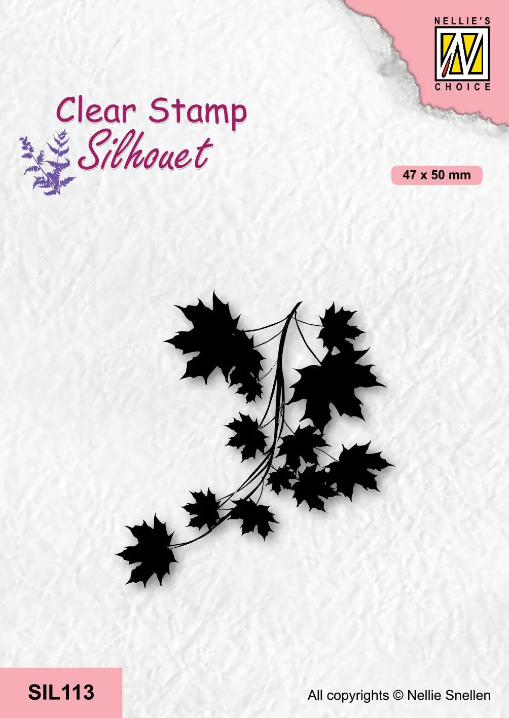 Nellie's Choice Clear Stamp Silhouette - Maple Branch 1