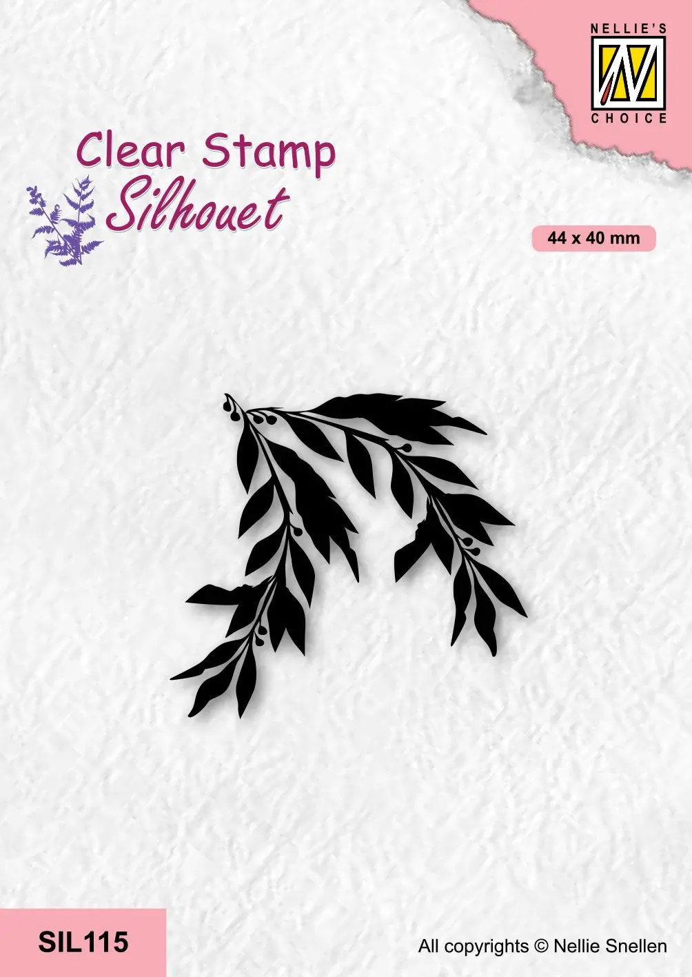 Nellie's Choice Clear Stamp Silhouette - Willow Branch 1