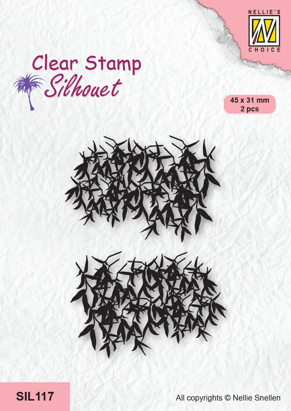 Nellie's Choice Clear Stamp Silhouette - Crowns Of Tree - Willow 1