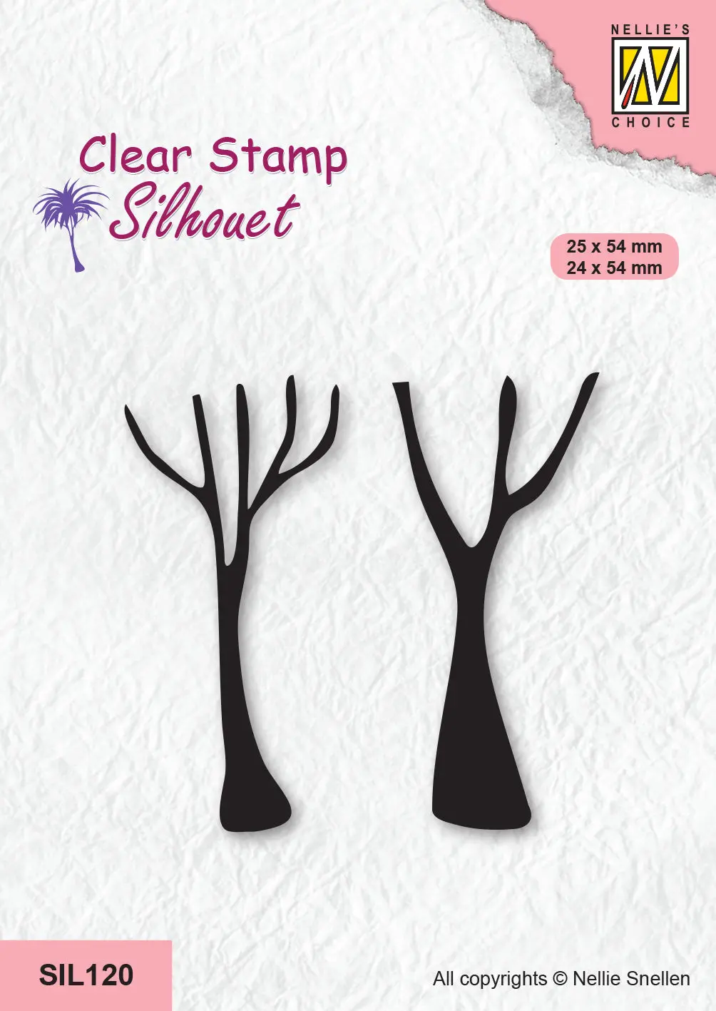 Nellie's Choice Clear Stamp Silhouette - Tree Trunks 1