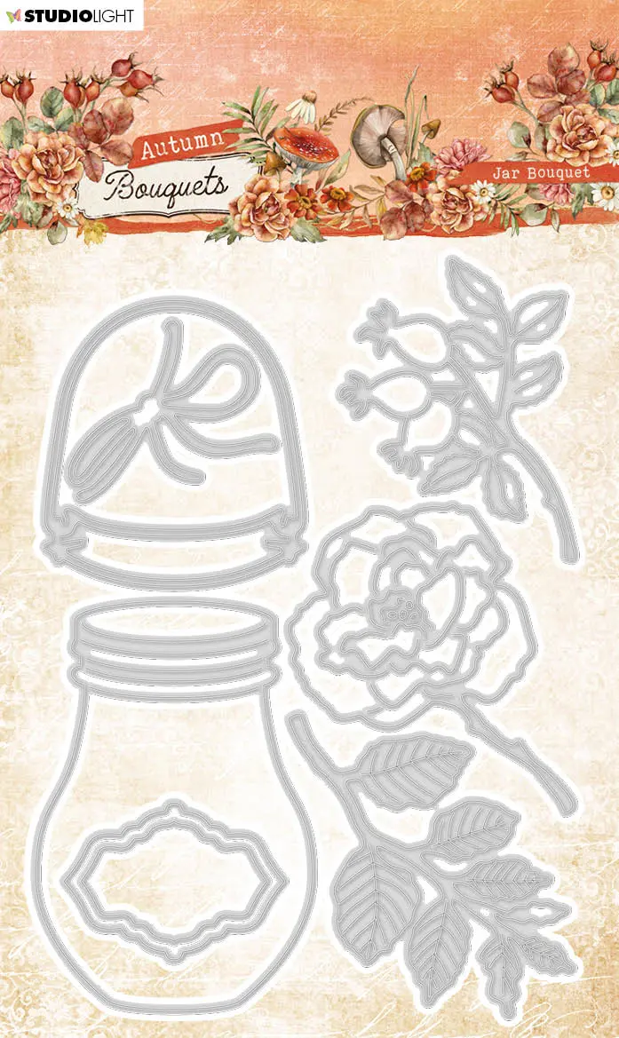 Sl Cutting Die Jar Bouquet Autumn Bouquet 102X144x1mm 8 Pc Nr.694 1