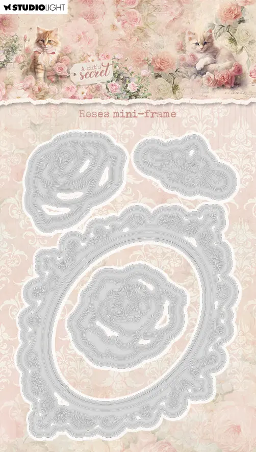 Sl Cutting Die Roses Mini-Frame A Cat's Secret 9 Pieces 1