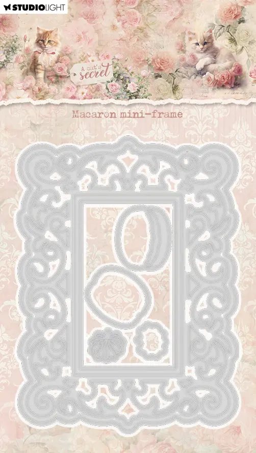 Sl Cutting Die Macaron Mini-Frame A Cat's Secret 7 Pieces 1