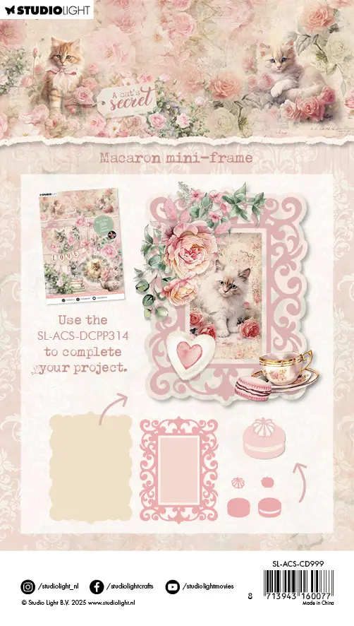 Sl Cutting Die Macaron Mini-Frame A Cat's Secret 7 Pieces 2
