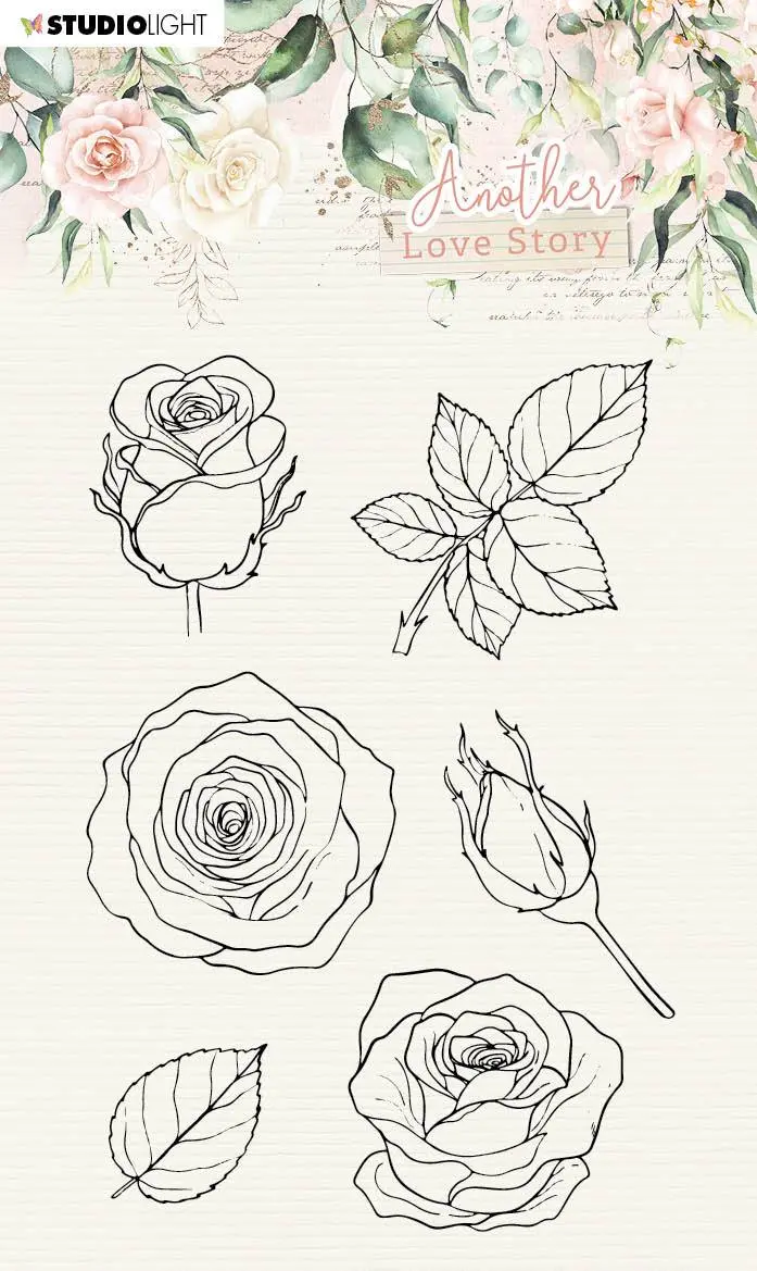 Sl Clear Stamp Rose Flower Another Love Story 105X148mm Nr.1 1
