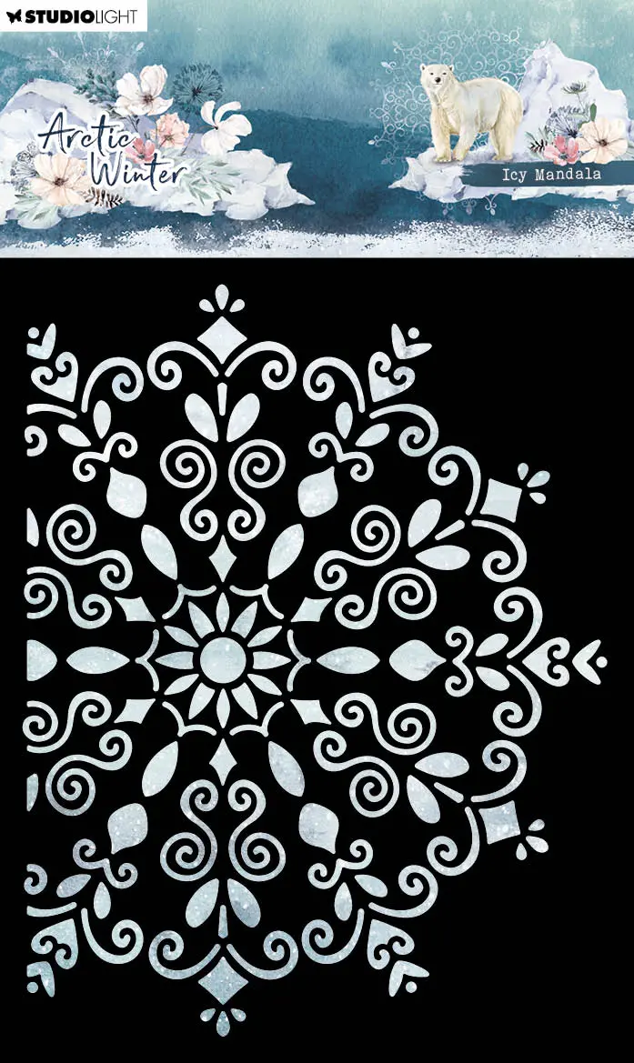 Sl Masks Icy Mandala Artic Winter 118X150x1mm 1 Pc Nr.252 1