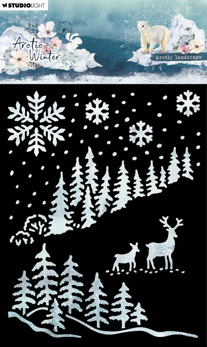 Sl Masks Arctic Landscape Artic Winter 118X150x1mm 1 Pc Nr.253 1