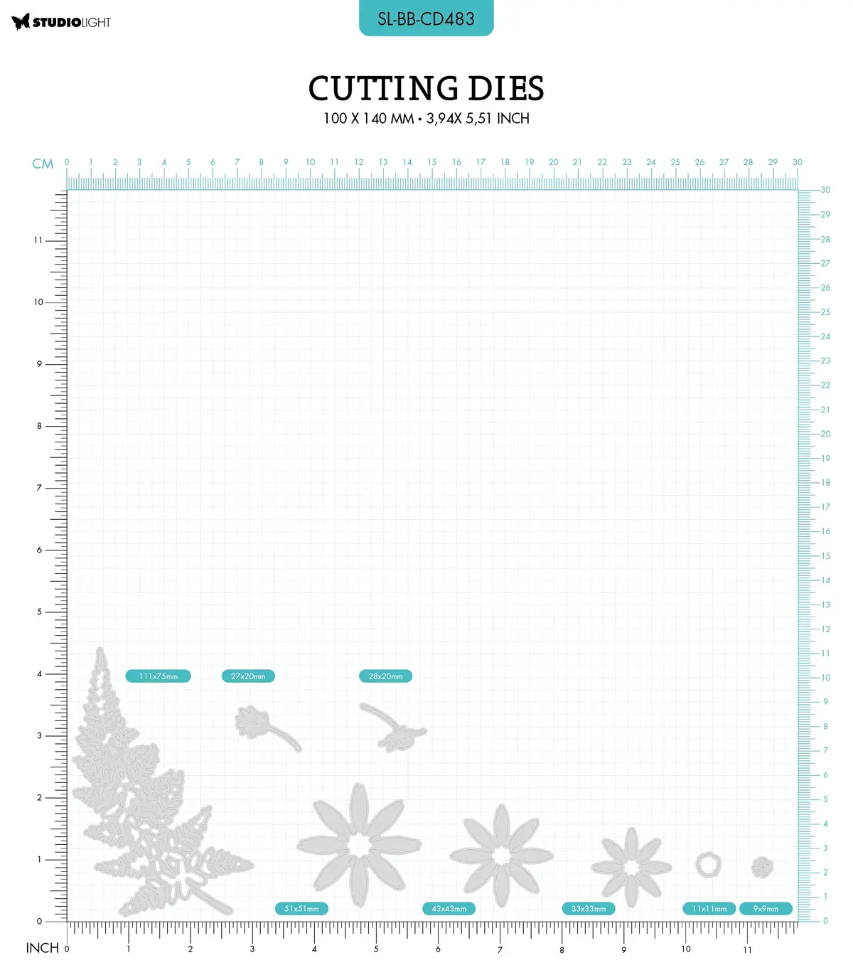 Sl Cutting Die Fresh As A Daisy Blooming Butterfly 98X139x1mm 9 Pc Nr.483 2