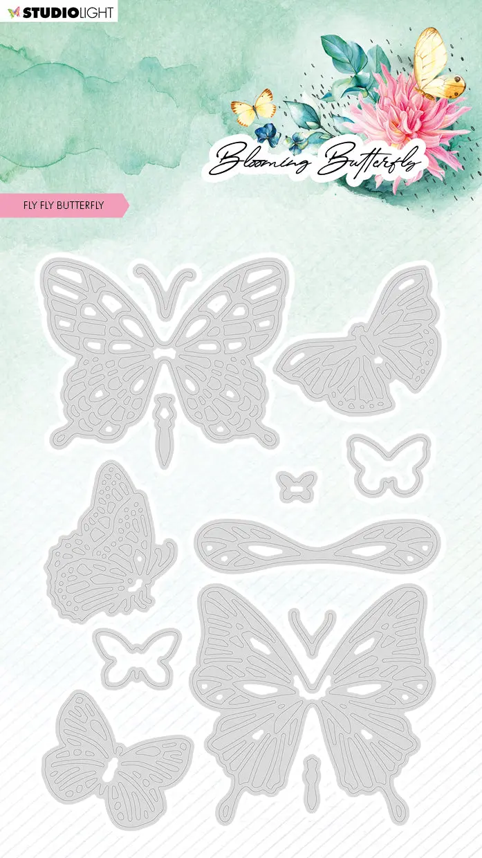 Sl Cutting Die Fly Fly Butterfly Blooming Butterfly 96X138x1mm 13 Pc Nr.484 1
