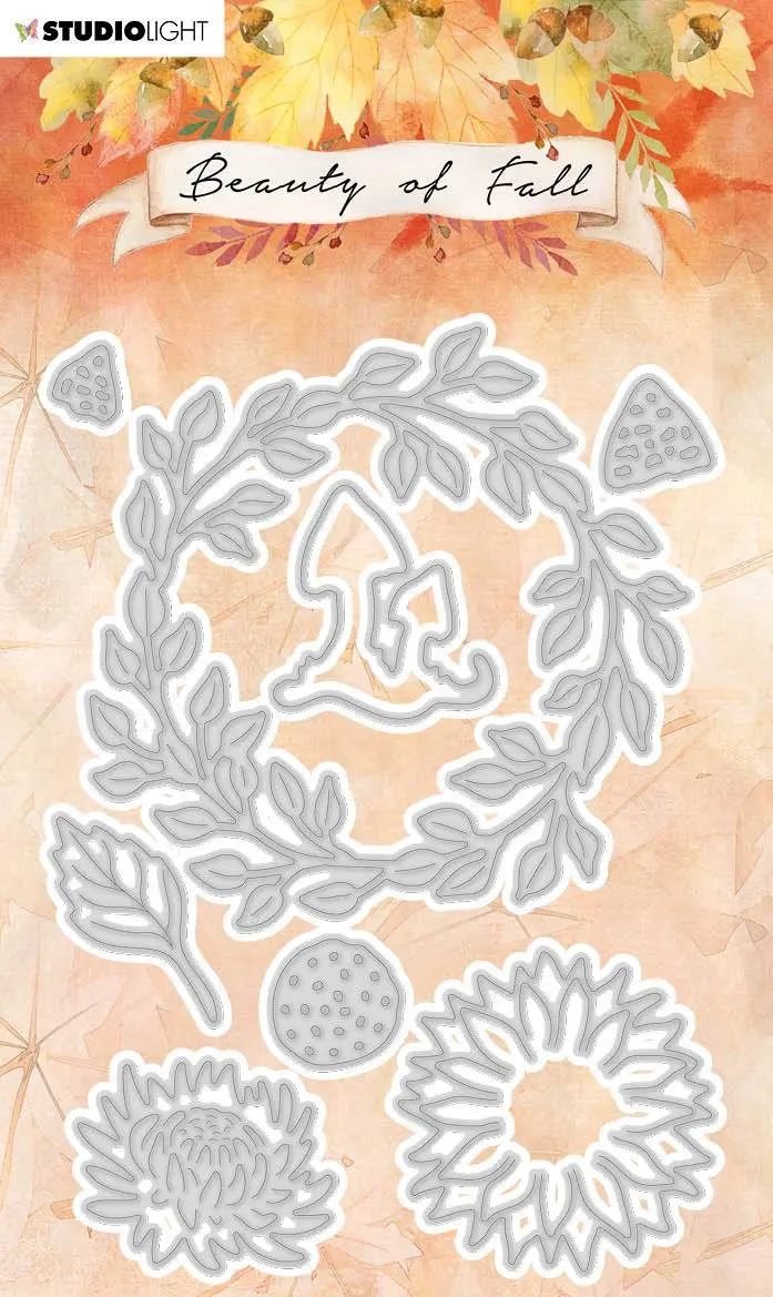 Sl Cutting Die Wreath Of Leaves Beauty Of Fall 102X145mm Nr.58 1