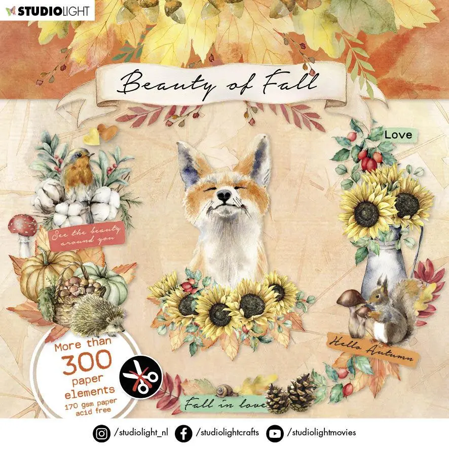 Sl Die-Cut Block Fall Elements Beauty Of Fall 150X150mm 20 Sh Nr.09 1
