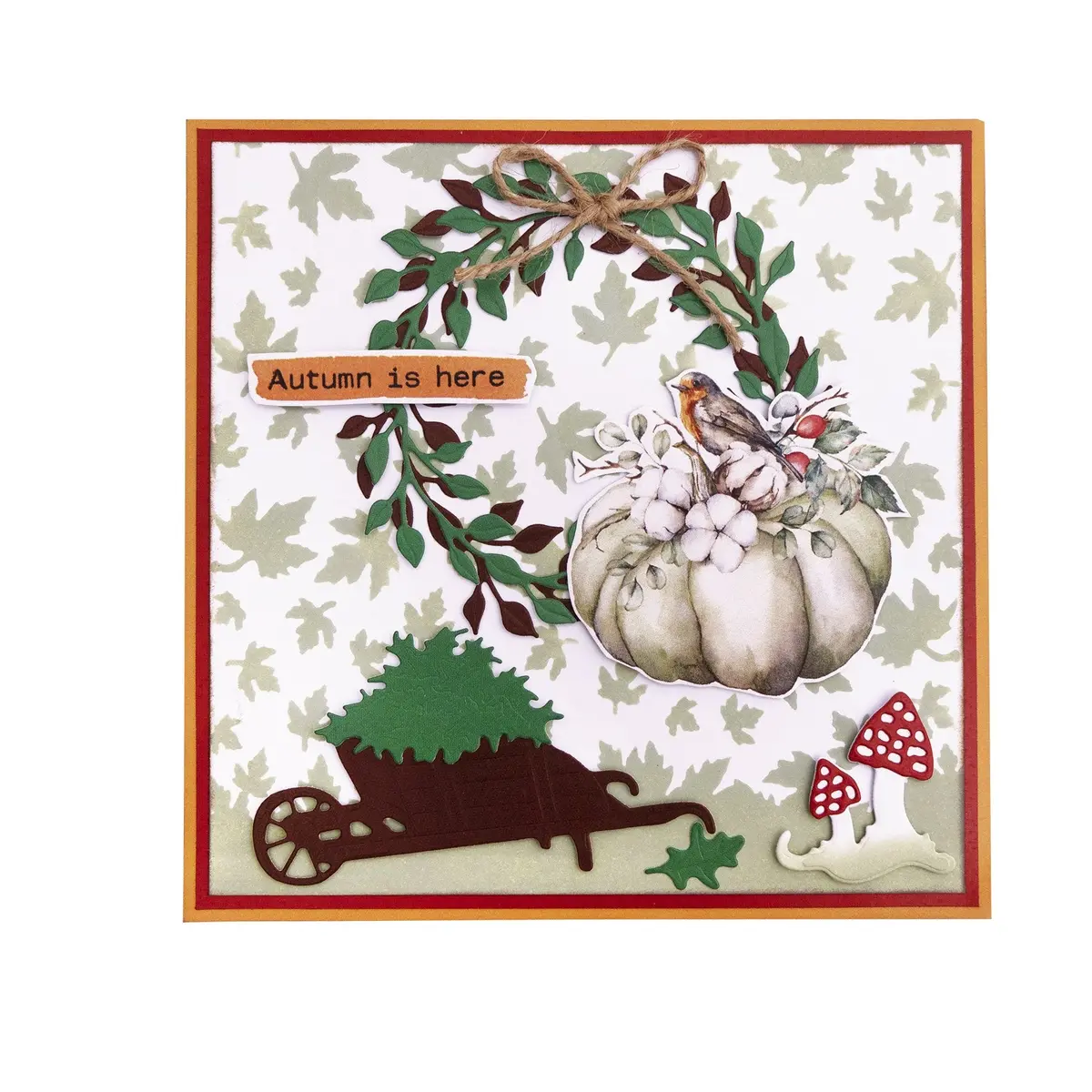 Sl Cutting Die Wreath Of Leaves Beauty Of Fall 102X145mm Nr.58 2