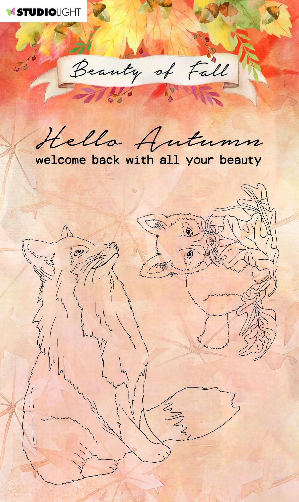 Sl Clear Stamp Foxes Beauty Of Fall 105X148mm Nr.61 1