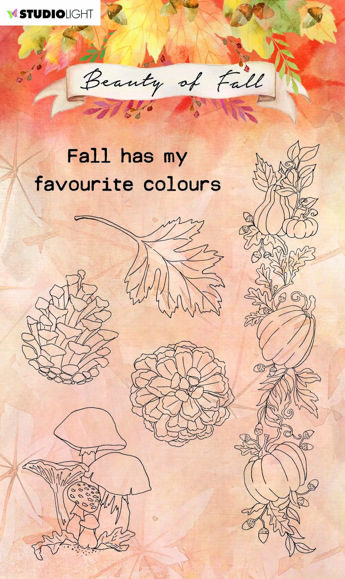 Sl Clear Stamp Mushrooms & Pumpkins Beauty Of Fall 105X148mm Nr.62 1