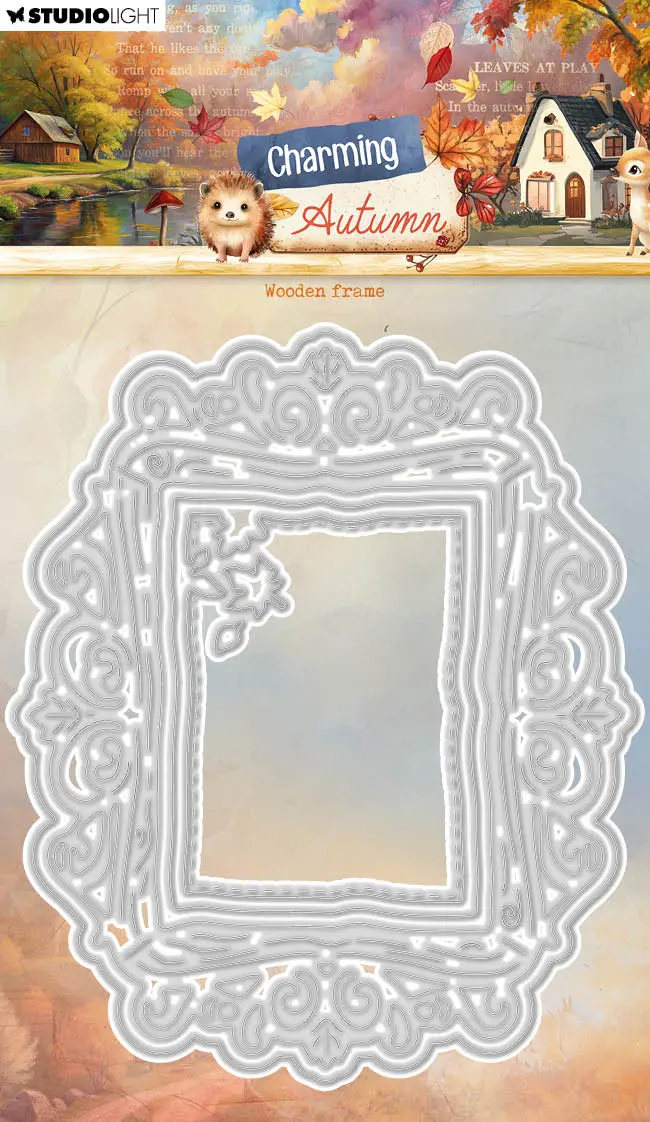 Sl Cutting Die Wooden Frame Charming Autumn 4 Pieces 1