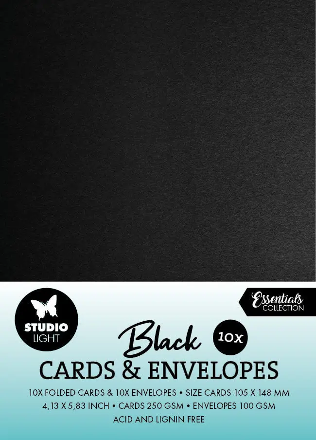 Sl Cards & Envelopes Black A6 Consumables 20 Pc 1