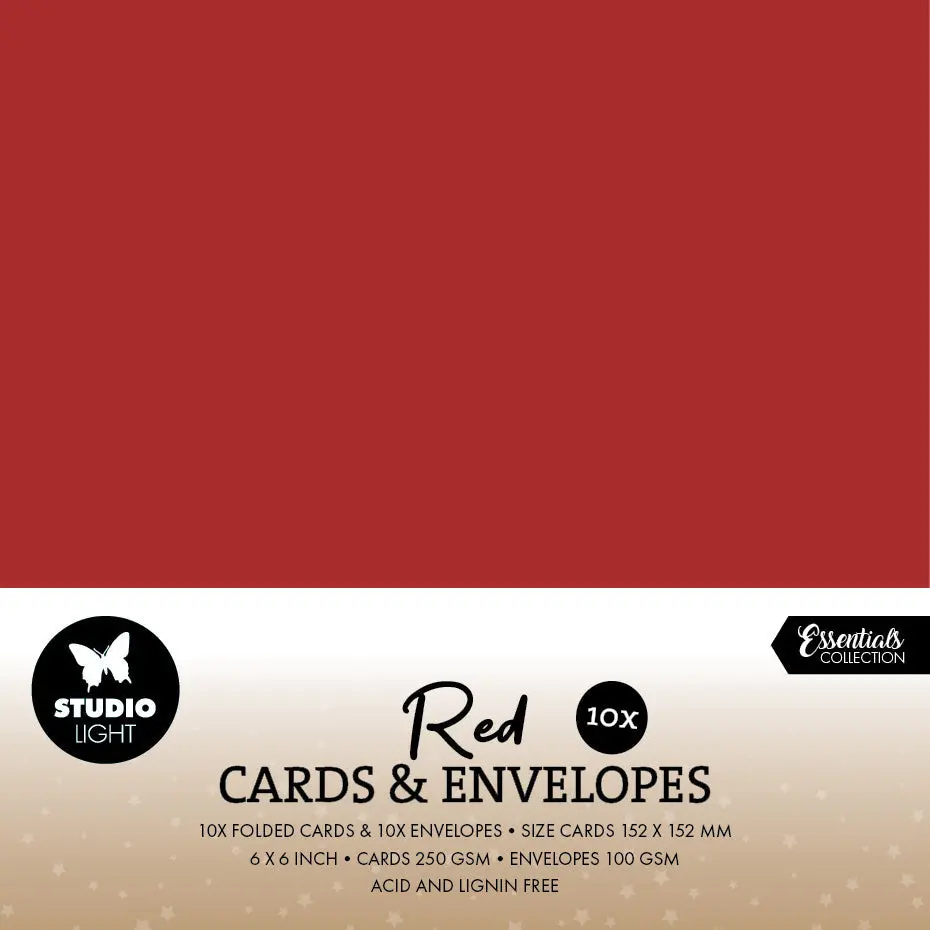 Sl Cards & Envelopes Christmas Red Consumables 20 Pieces 1