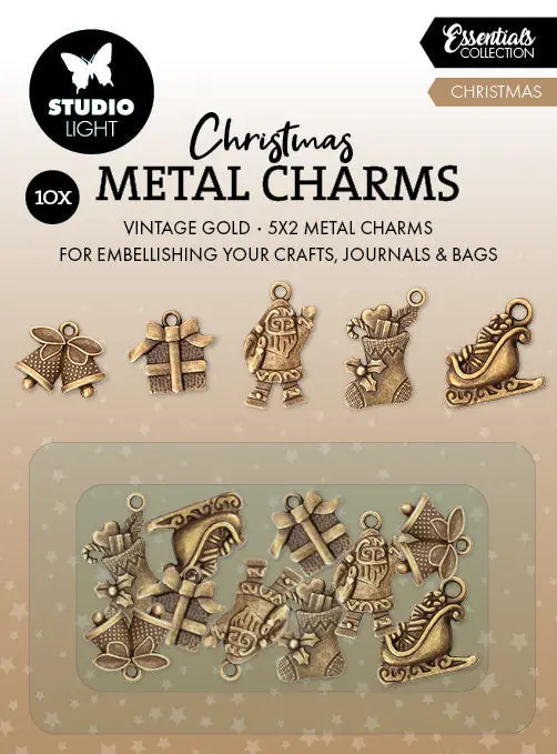 Sl Metal Charms Christmas Elements Essentials 10 Pieces 1