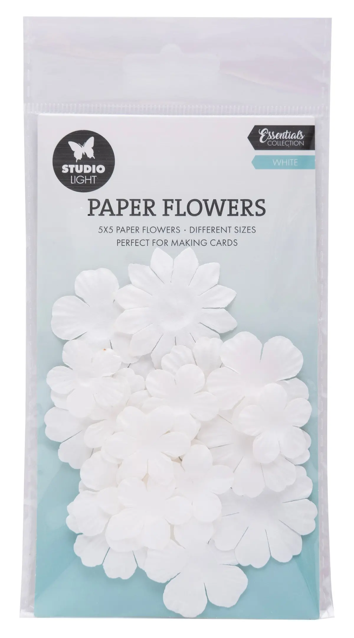 Sl Paper Flowers 25X White Consumables 25 Pc 1