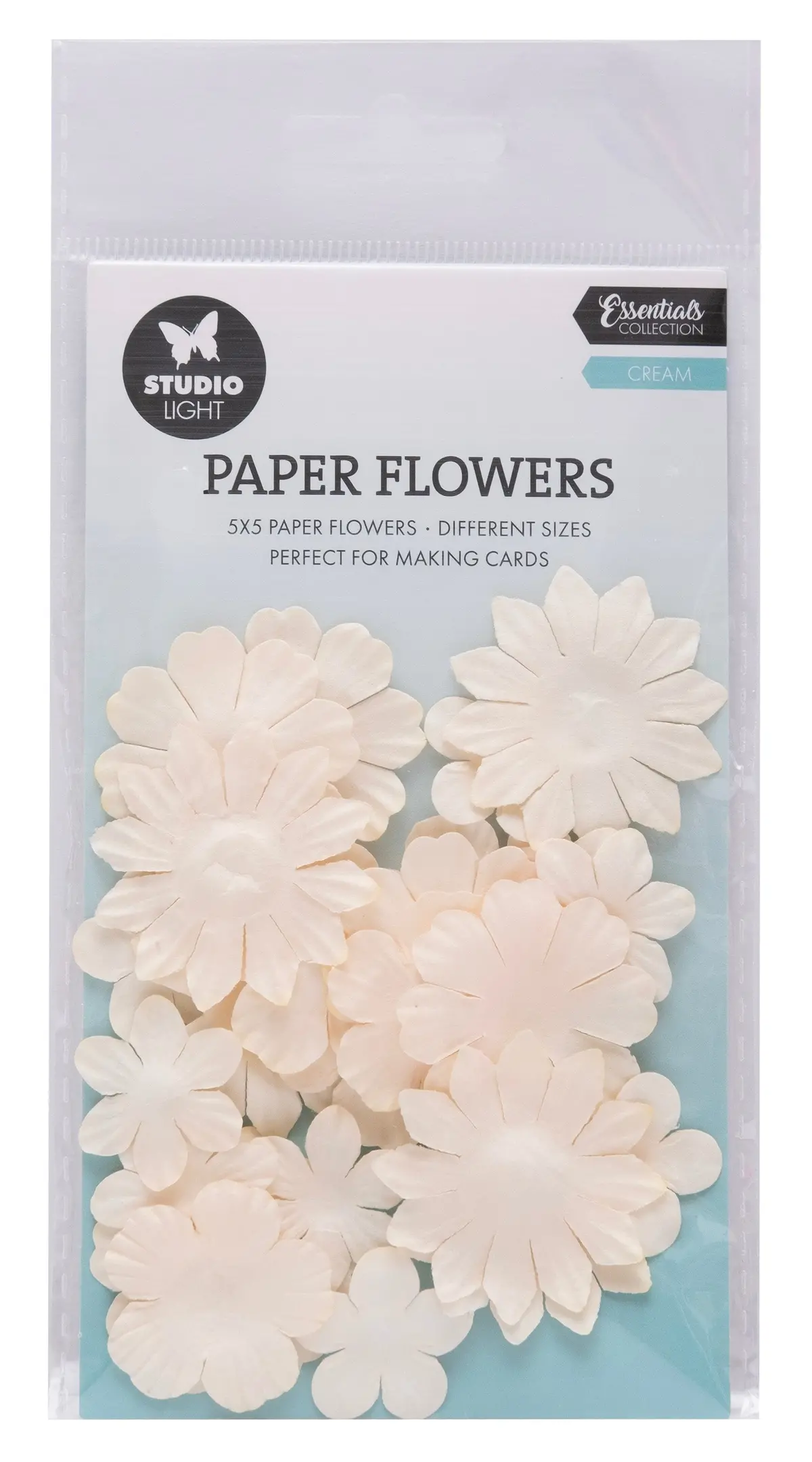 Sl Paper Flowers 25X Cream Consumables 25 Pc 1