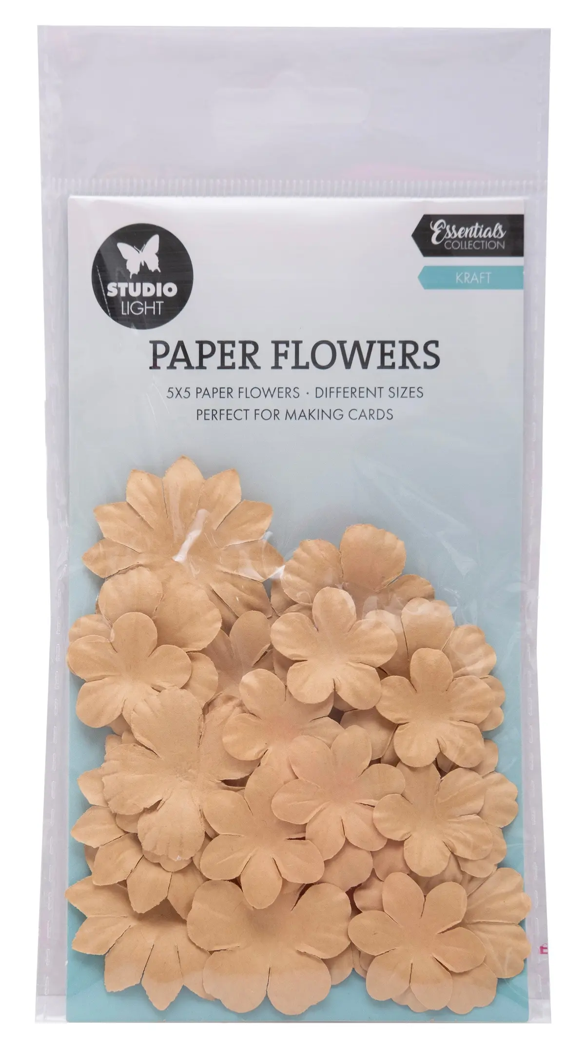 Sl Paper Flowers 25X Kraft Consumables 25 Pc 1